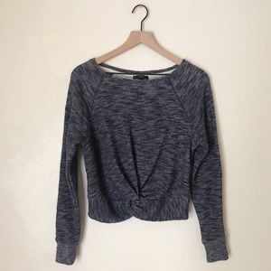 J. Crew Twist Front Heathered Sweatshirt XXS/XS